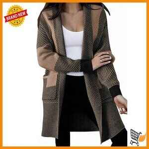 Oversized Long Sleeve Cardigan with Pockets, Knit Sweater for Fall